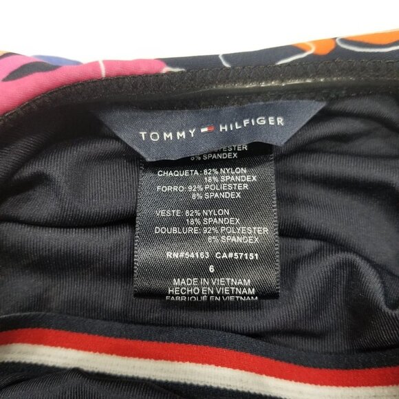 Tommy Hilfiger Ruffle Bandeau One Piece Swimsuit Size 6 - Picture 11 of 12